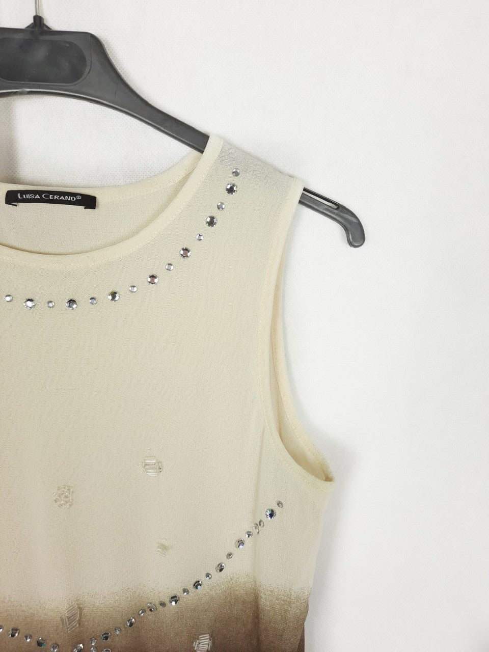 LUISA CERANO. Brown gradient top, size 34