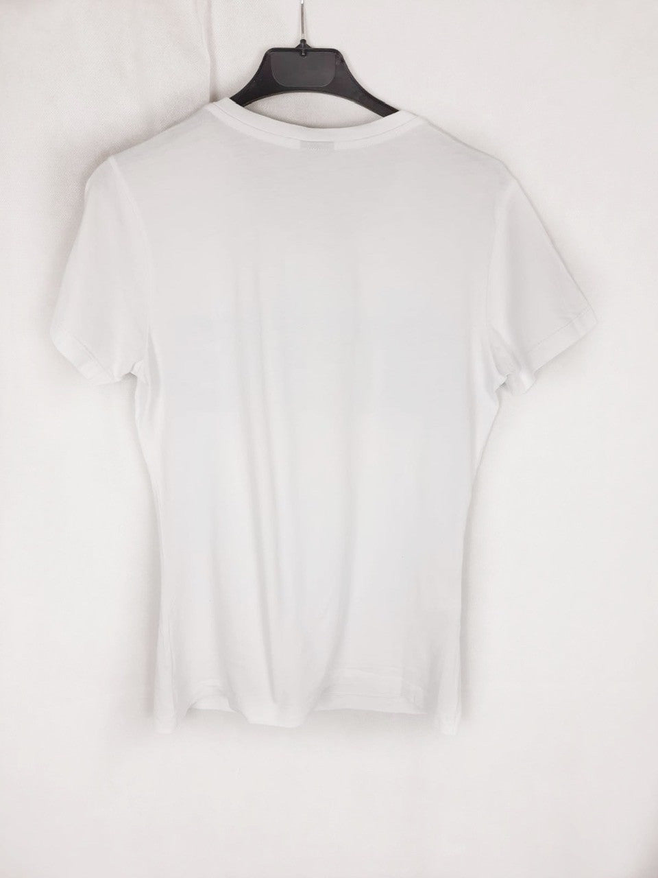 PINKO. Camiseta blanca basica pedreria T.36