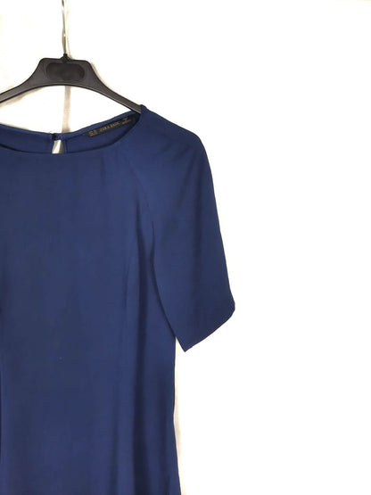 ZARA.Blue dress with seams T.xs