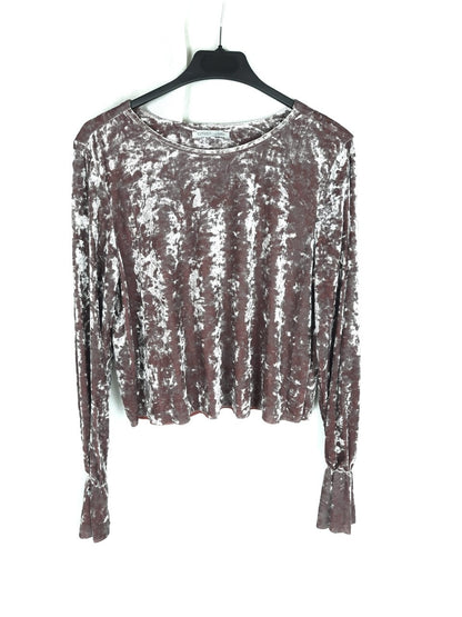 ZARA. Pink velvet top Tl