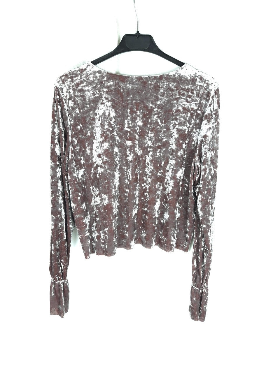 ZARA. Pink velvet top Tl