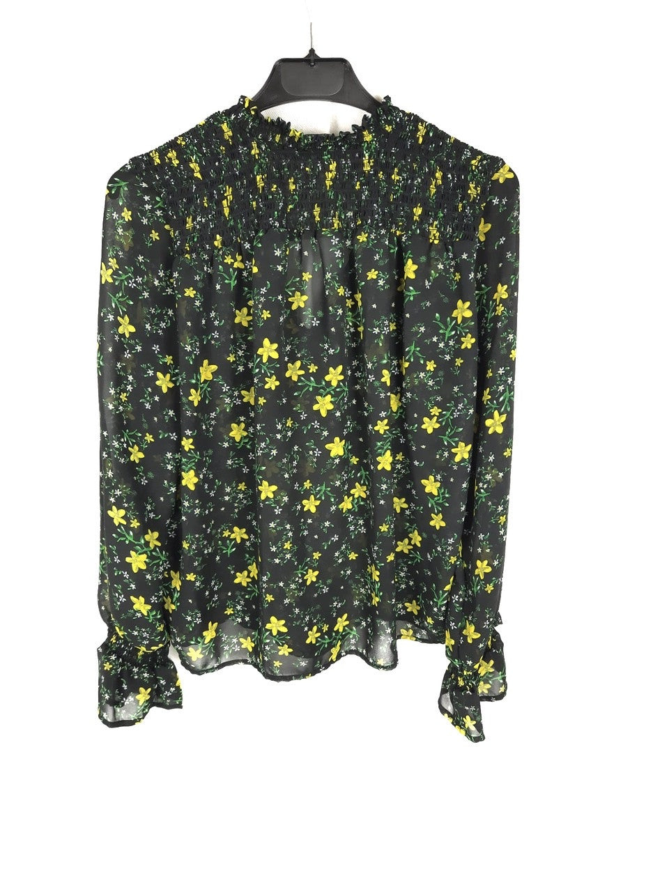 ZARA. Gathered blouse with ruffles Ts