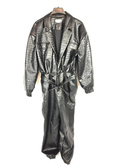 LOVERS+FRIENDS. Mono negro efecto piel T.m