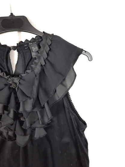 MANGO. Top volantes cuello T.s