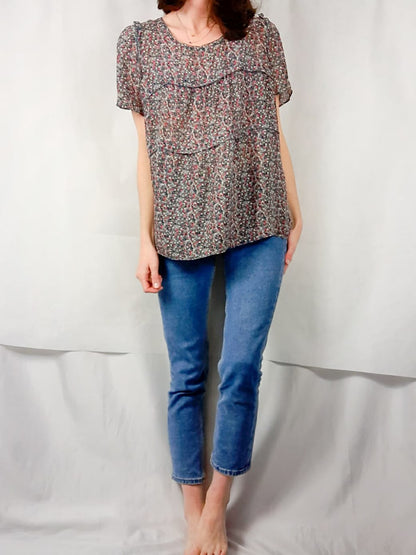 BIMBA Y LOLA. Printed blouse TL