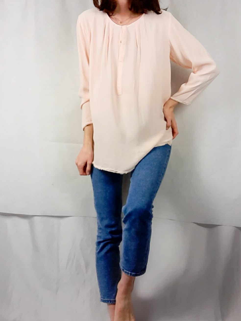 BIMBA Y LOLA. Blusa rosa palo T.xl