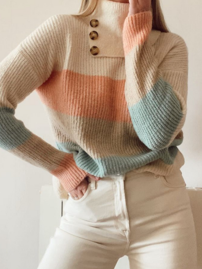 ONLY. Jersey rayas pastel T.m