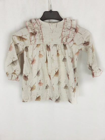 LPP. Beige floral dress, size 3 years