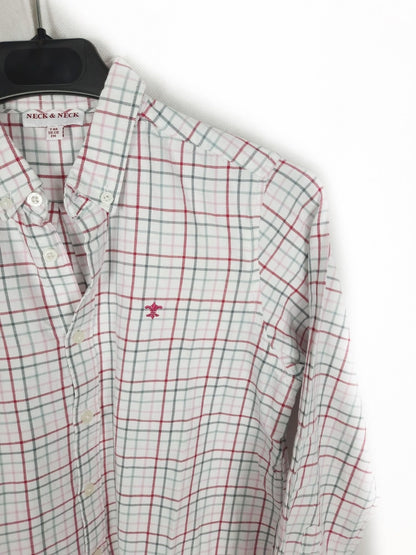 NECK&amp;NECK. Pink plaid shirt, 8 years old