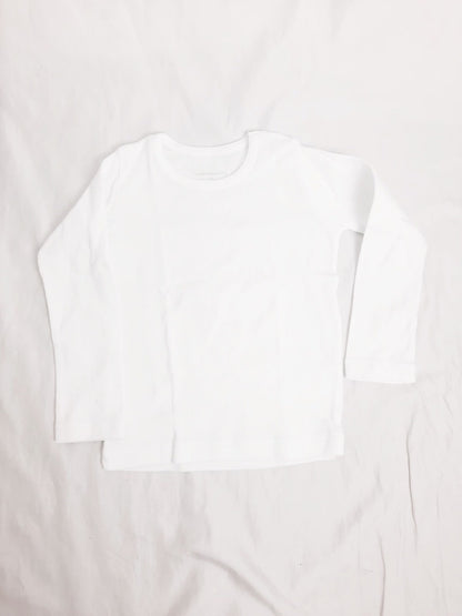 COTTON JUICE. White long-sleeved T-shirt, size 2/3 months