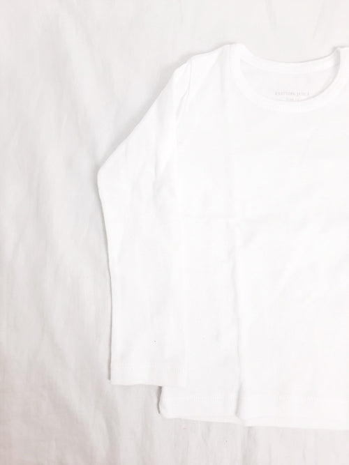 COTTON JUICE. Camiseta manga larga blanca T.2/3 M