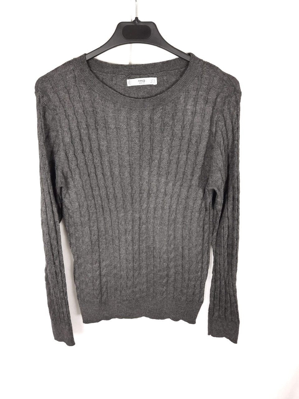 MANGO.Jersey gris fino ochos T.s