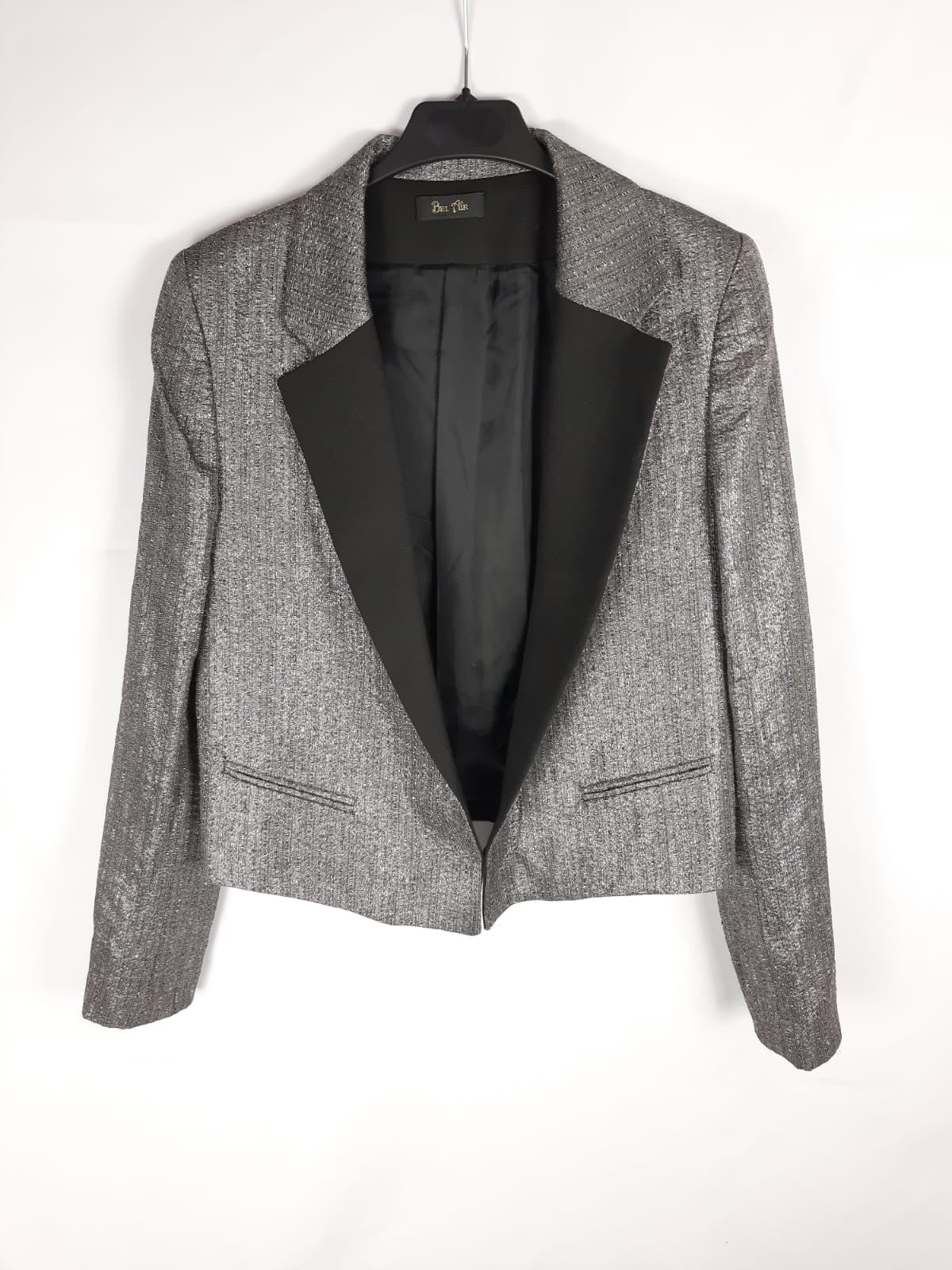 BELAIR. Blazer gris purpurina T.m