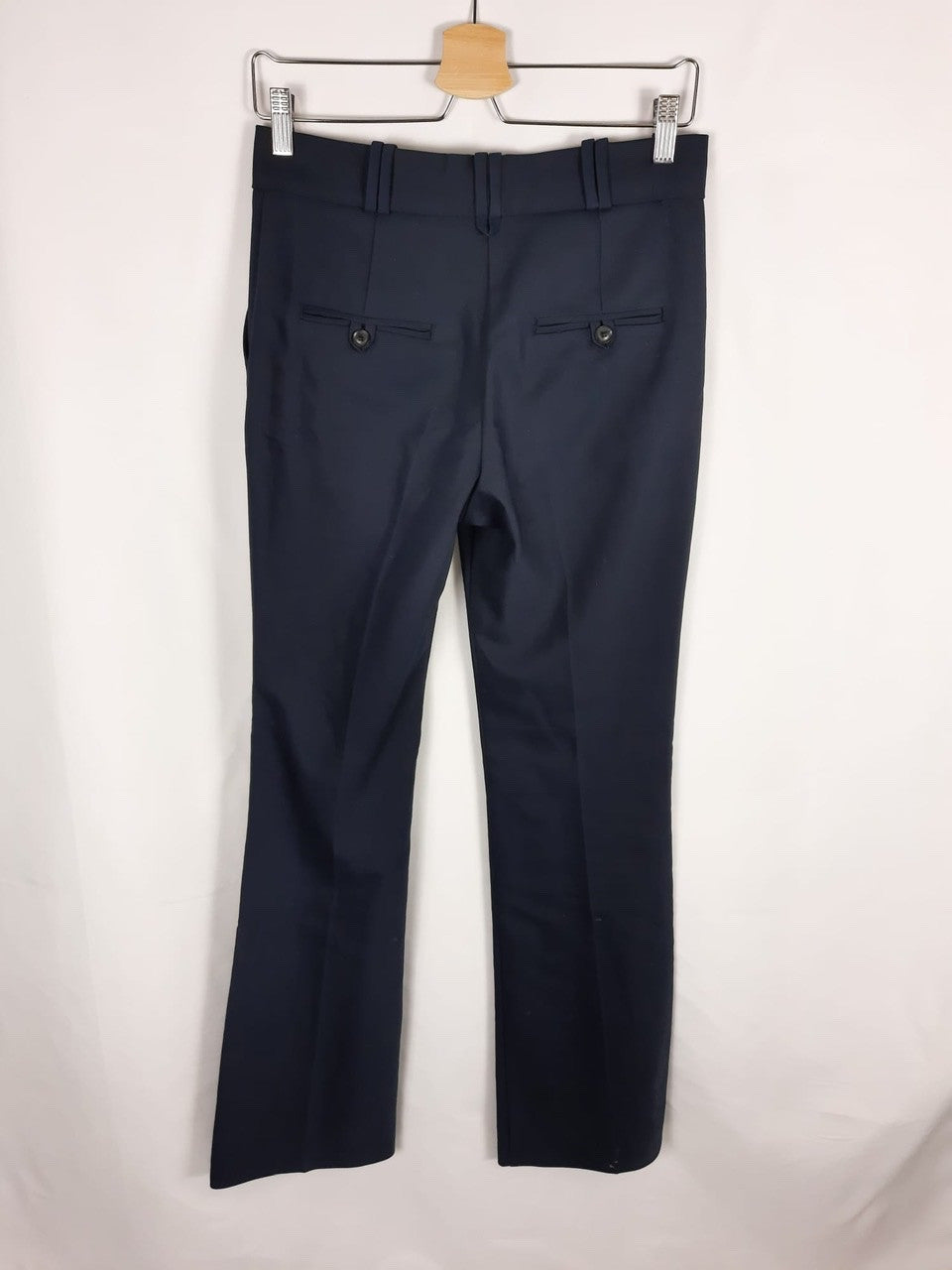 MANGO. pantalon azul de vestir T.36