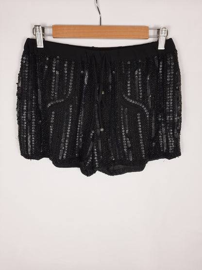 OXYGENE. short negro lentejuelas T.L/XL