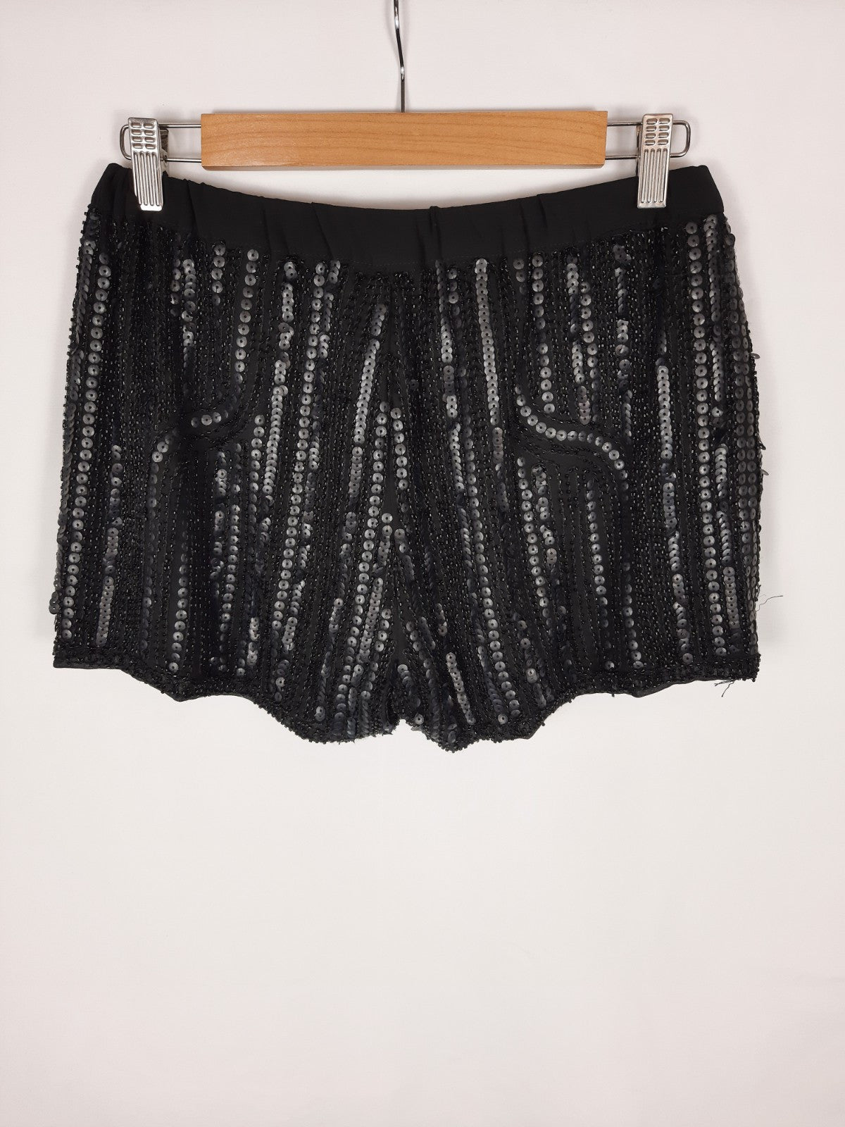OXYGENE. short negro lentejuelas T.L/XL