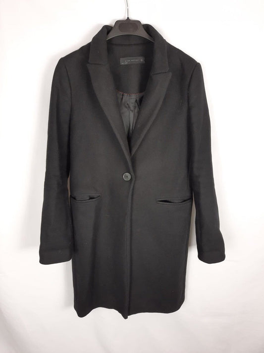 ZARA. Black cloth coat Ts