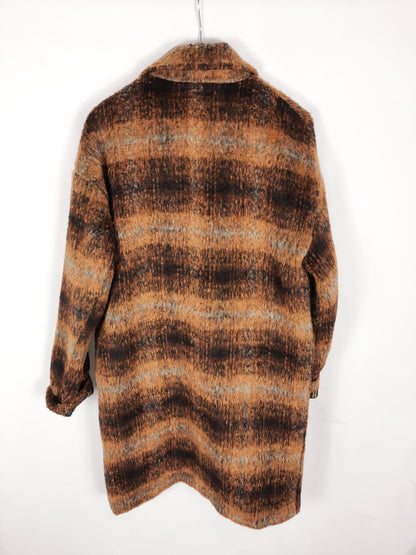 MKT STUDIO. abrigo pelito tonos marrones T.36