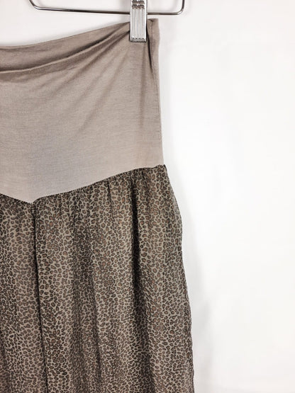 OTHERS. Flowy animal print bloomer style pants