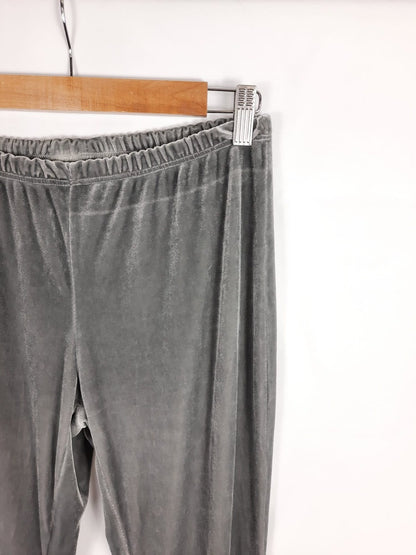 THANNAC. pantalon plateado terciopelo T.s/m