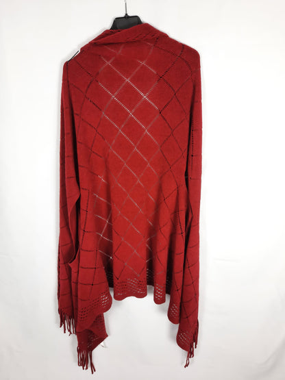 OTHERS. Your burgundy die-cut cardigan