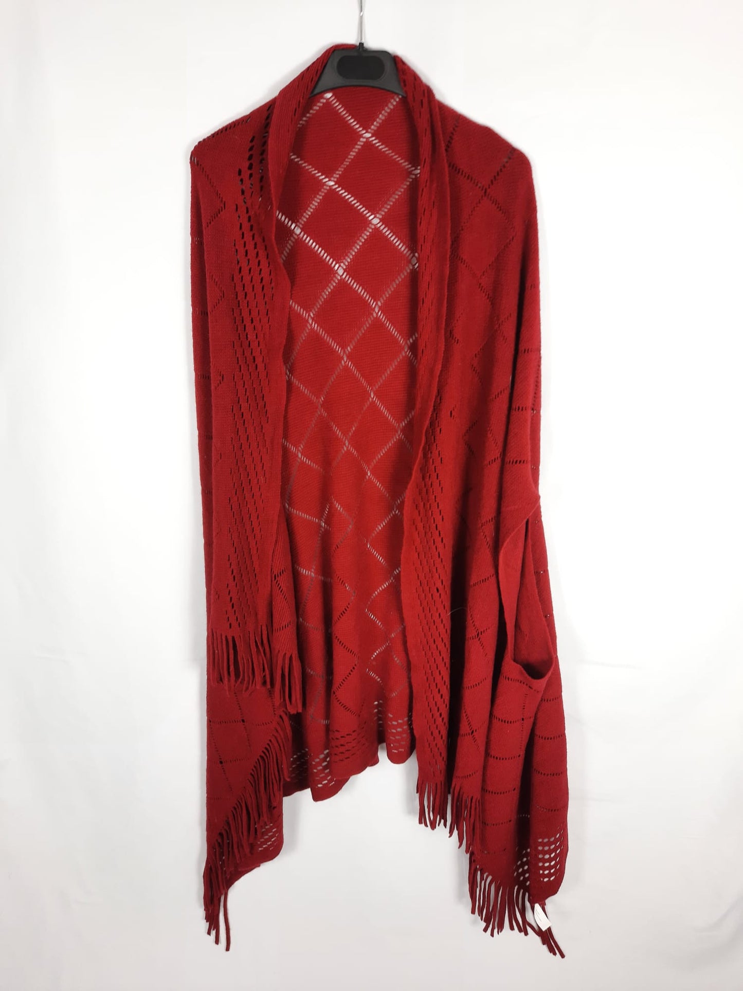 OTHERS. Your burgundy die-cut cardigan