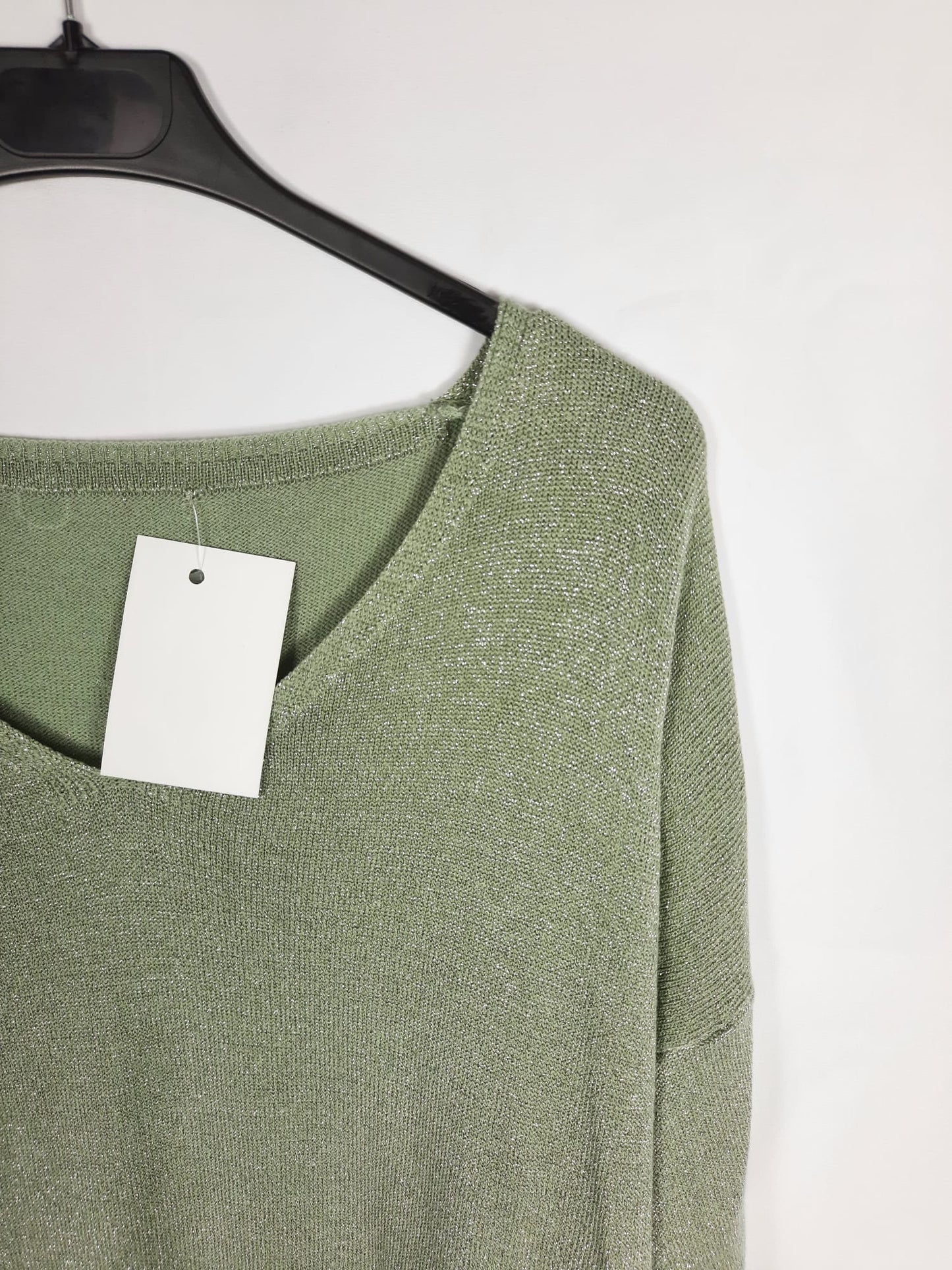 MOOD.Jersey verde glitter TU