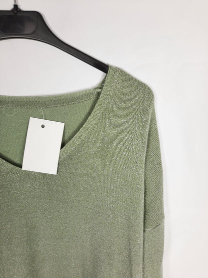 MOOD.Jersey verde glitter TU