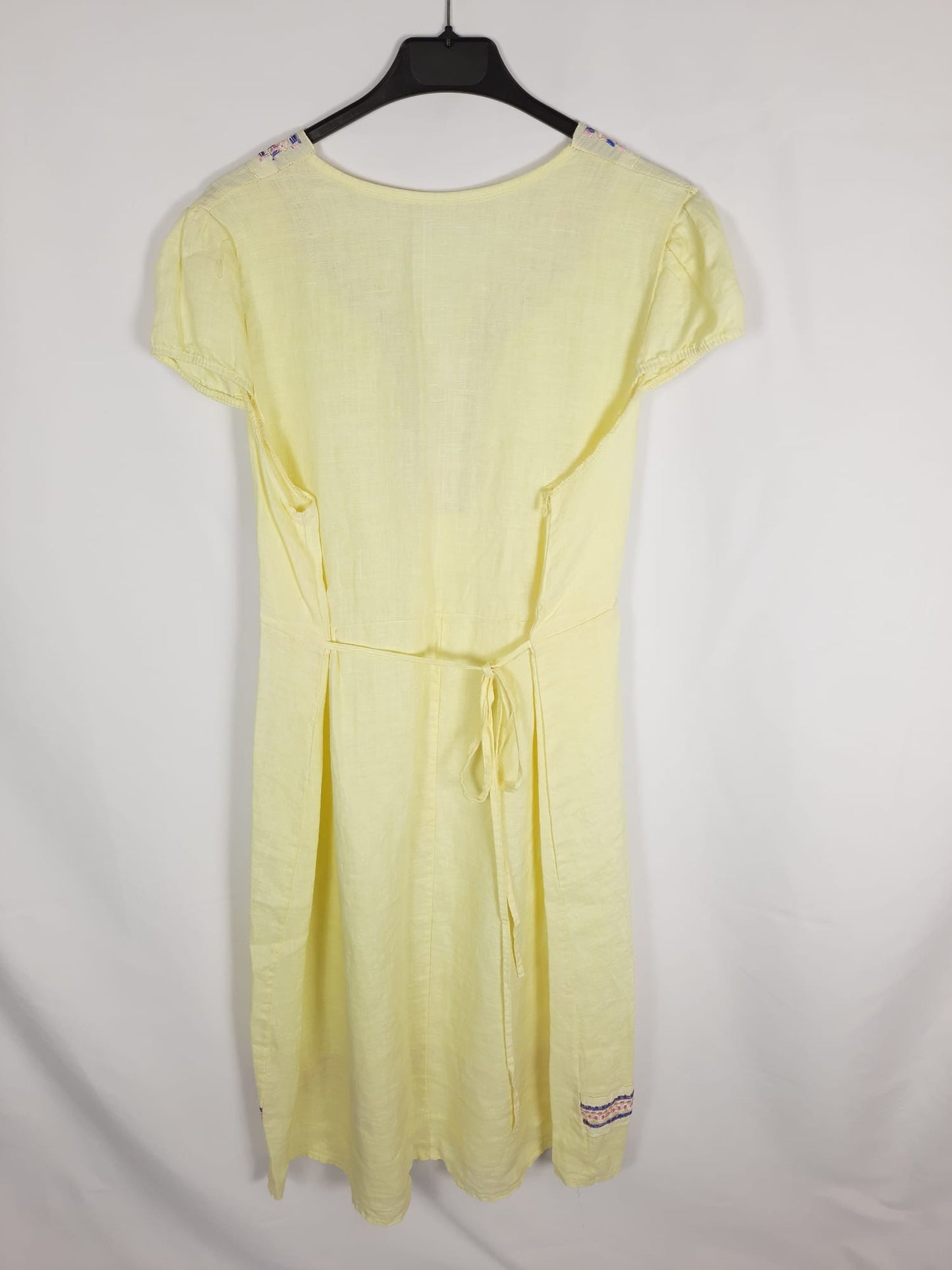 MOOD.Vestido lino amarillo TU