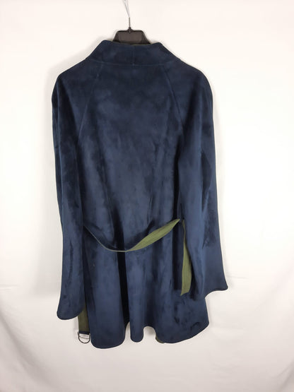 ADOLFO DOMINGUEZ. Abrigo antelina azul T.40