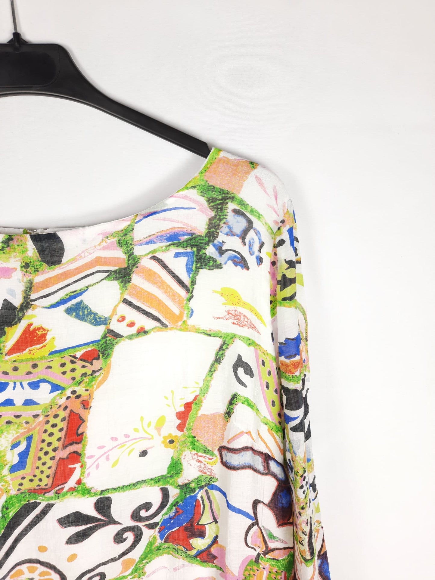 OTRAS.Vestido multiestampado T.L