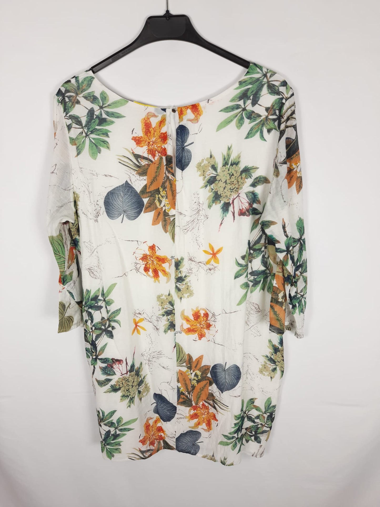 OTHERS.Multi-print dress with TL leaves