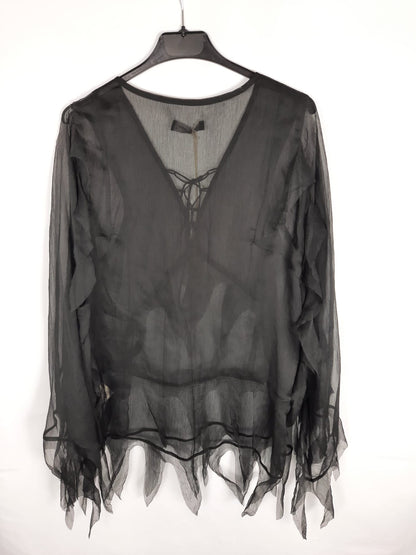 WDKA.Camisa negra gasa T.m