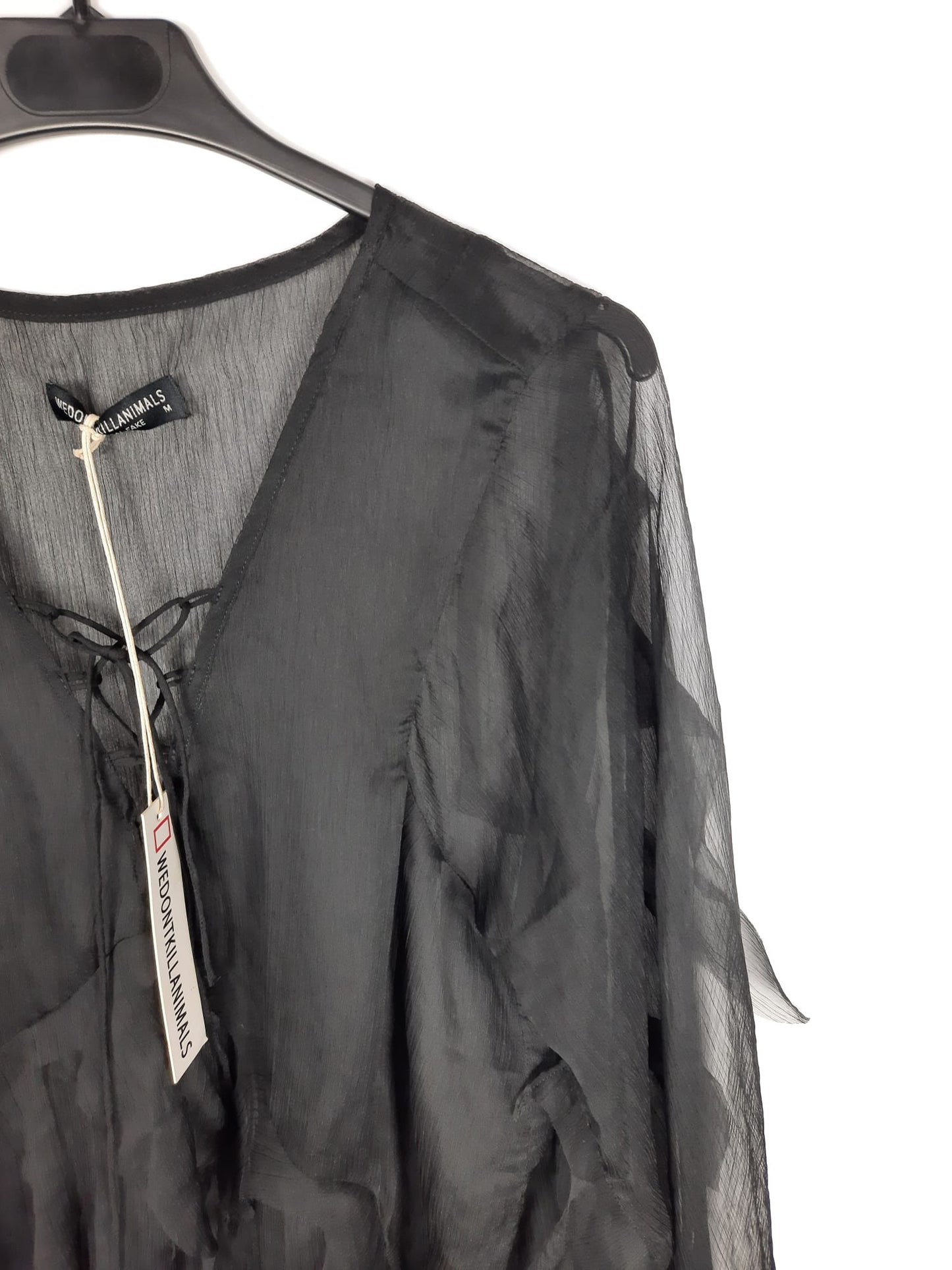 WDKA.Camisa negra gasa T.m