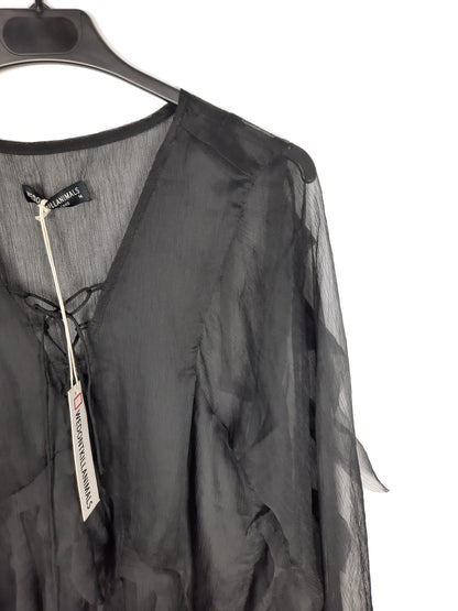 WDKA.Camisa negra gasa T.m