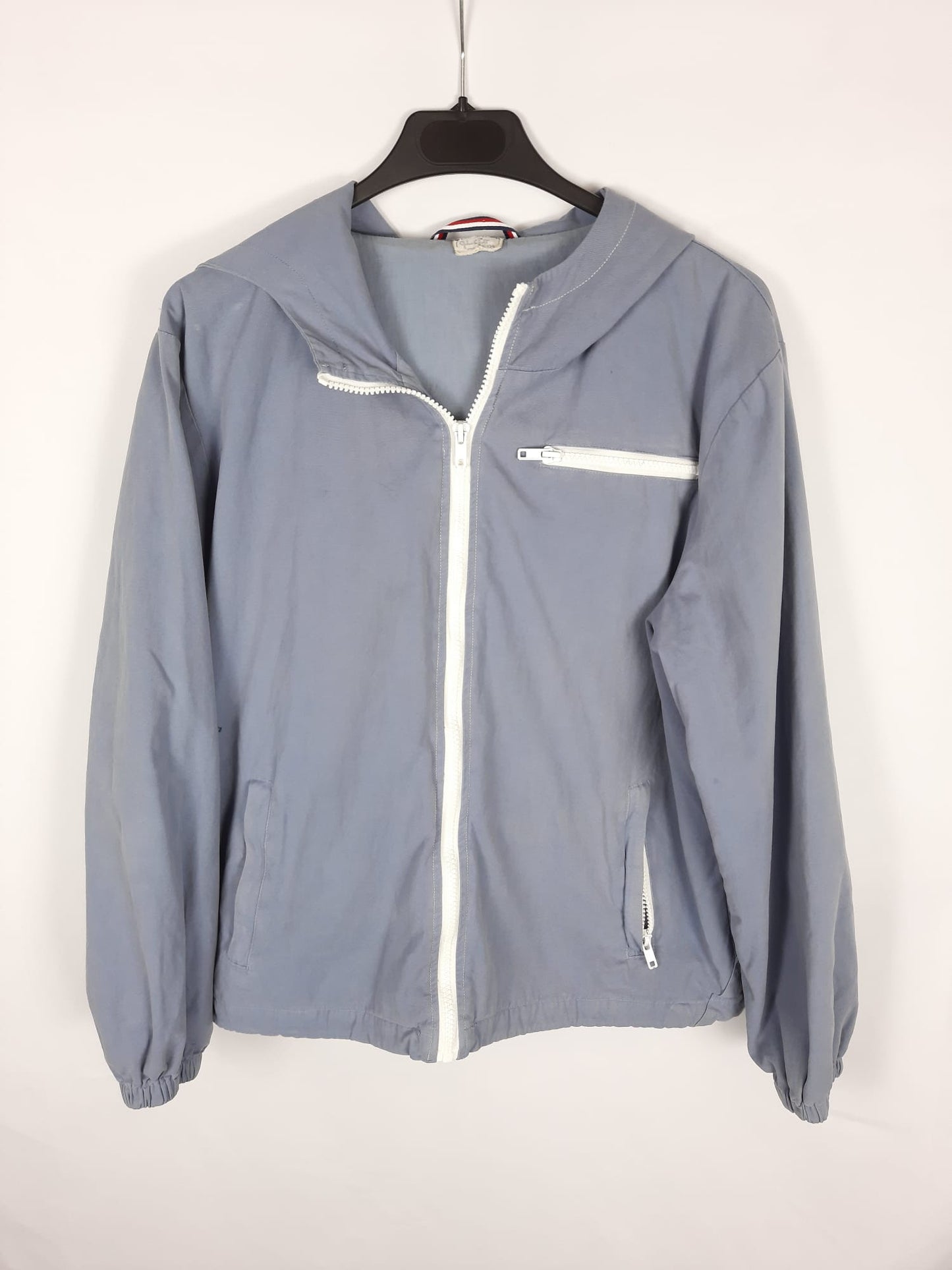 OTHERS. Blue jacket with hood and zipper Ts/m