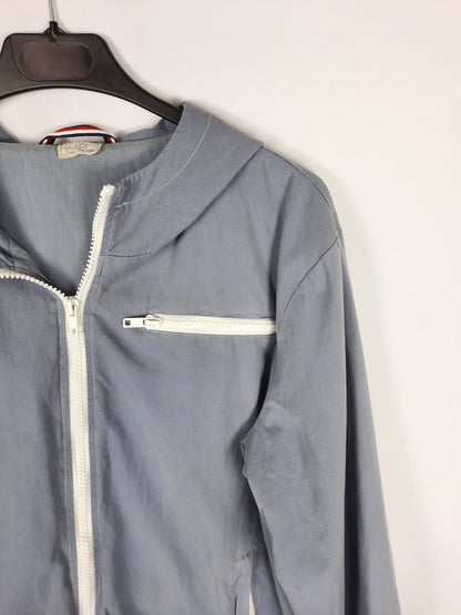 OTHERS. Blue jacket with hood and zipper Ts/m