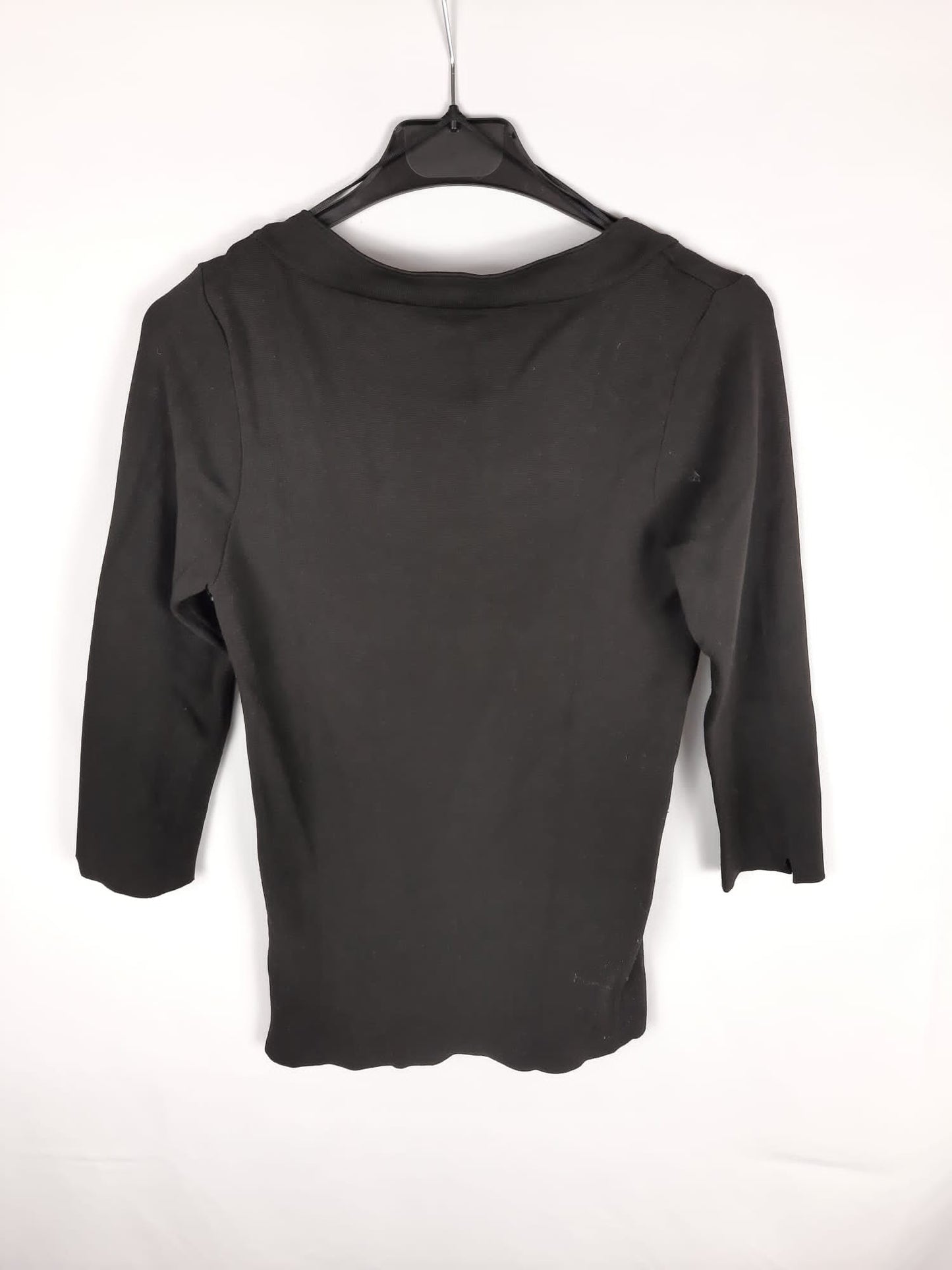 ZARA.Top punto cuello redondo mangas 3/4 T.m