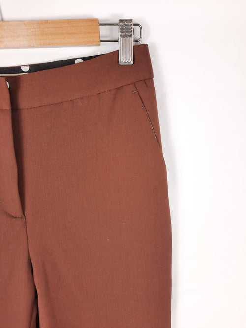 EL GANSO. Pantalón de vestir marrón chocolate T.34