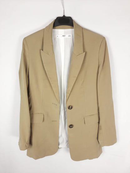MANGO. Blazer beige de vestir T.xs