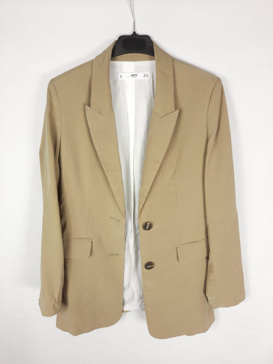MANGO. Blazer beige de vestir T.xs