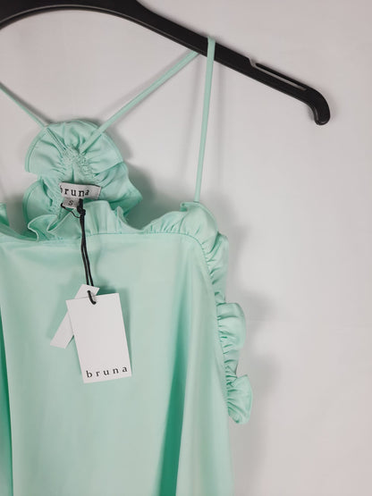 BRUNA. Turquoise Flowy Top Ts