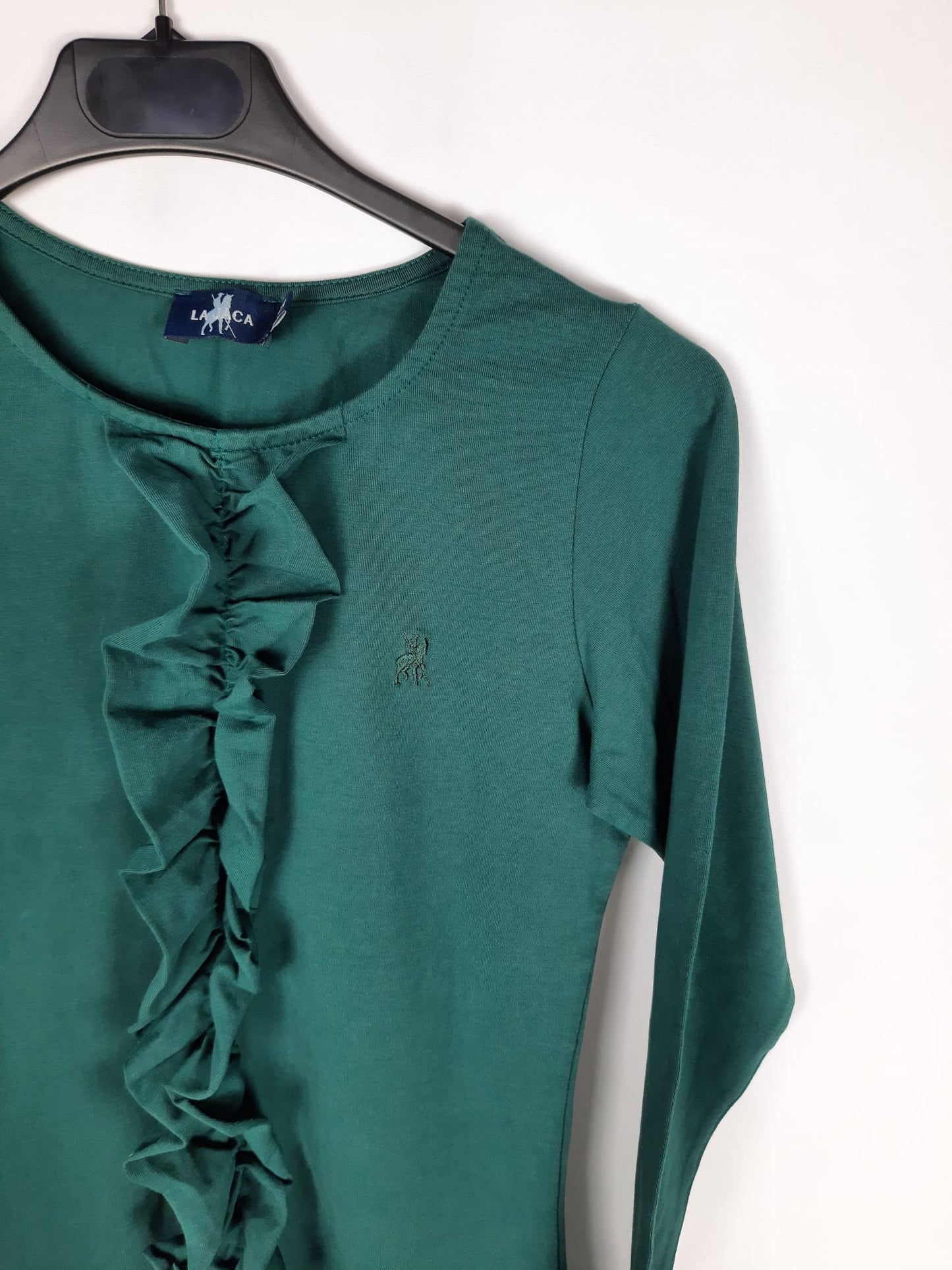 LA JACA. Camiseta de manga larga verde botella T.s