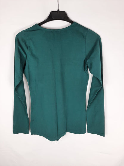 LA JACA. Camiseta de manga larga verde botella T.s