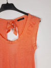 MASSIMO DUTTI. Top sin magas color coral T.m