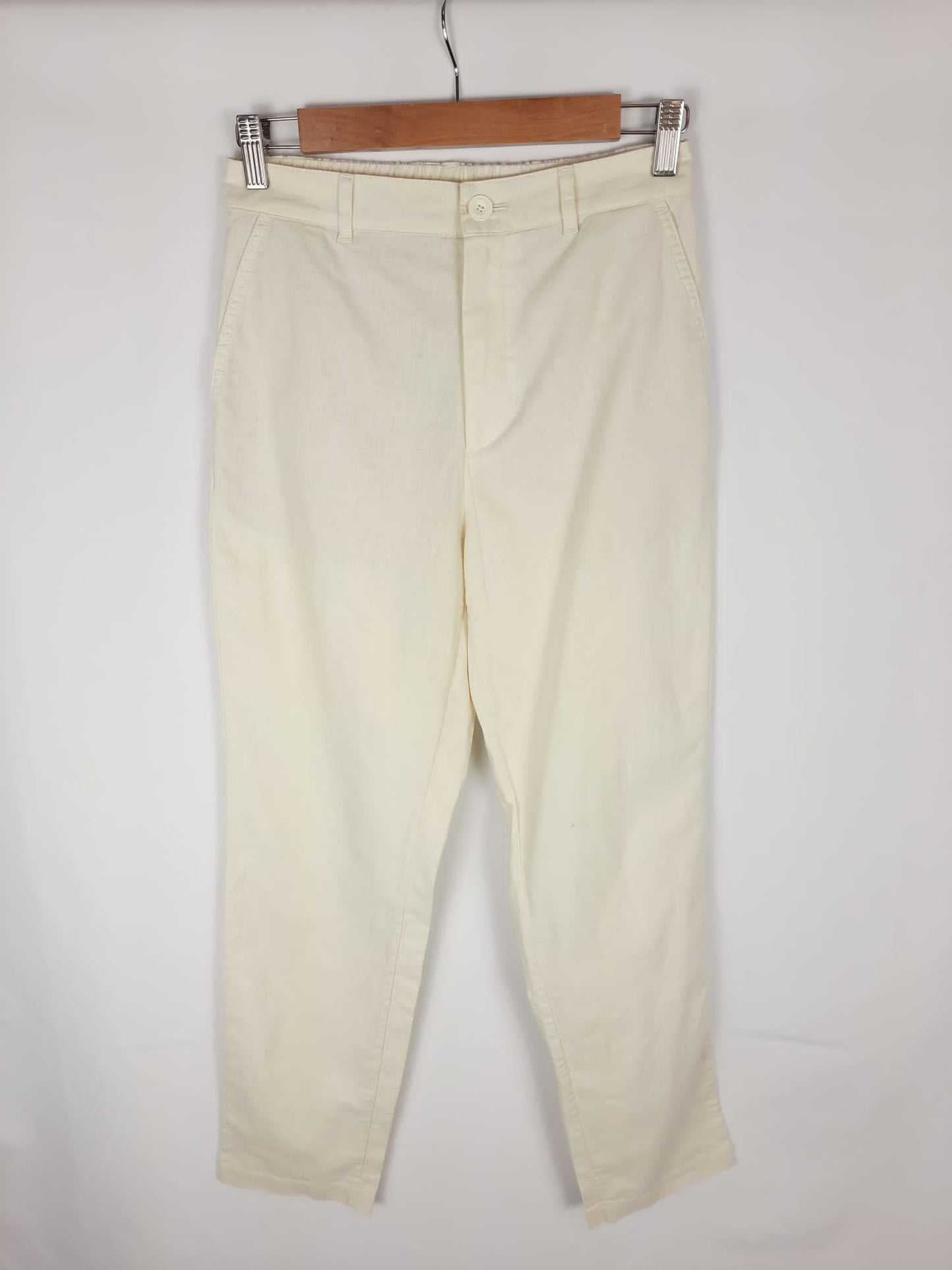 UNIQLO. Pantalón lino beige T.xs