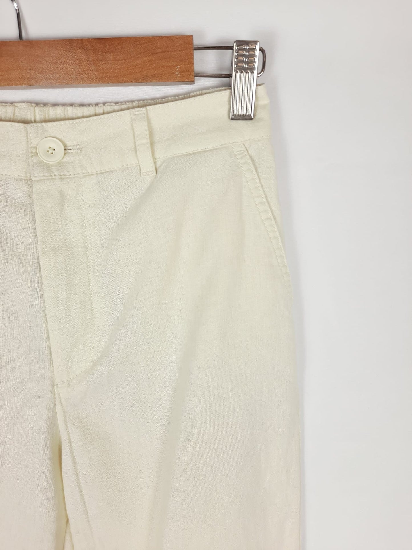UNIQLO. Pantalón lino beige T.xs
