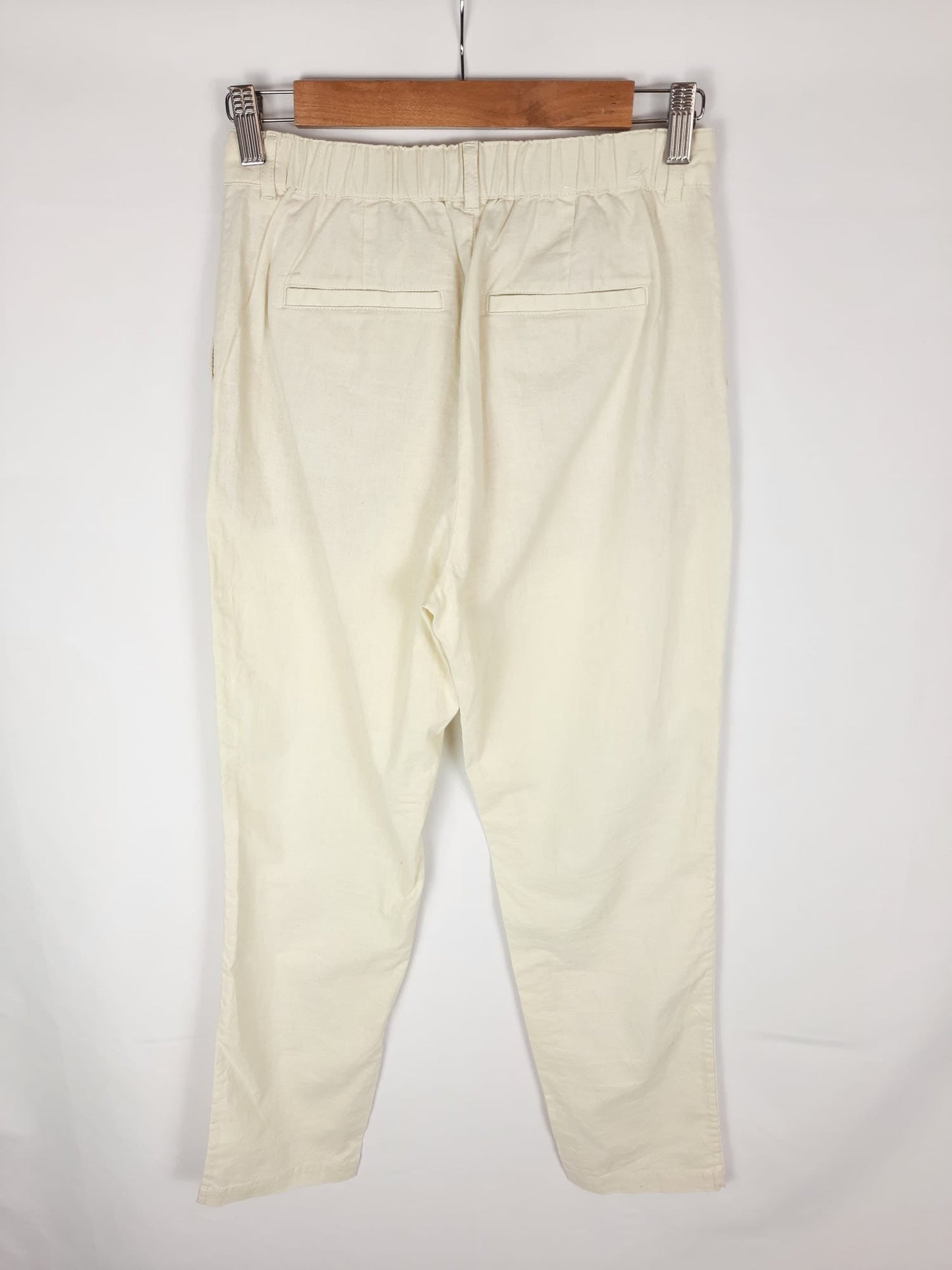 UNIQLO. Pantalón lino beige T.xs