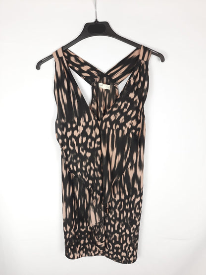 SILENCE + NOISE. Pink and black tie-dye dress T.xs