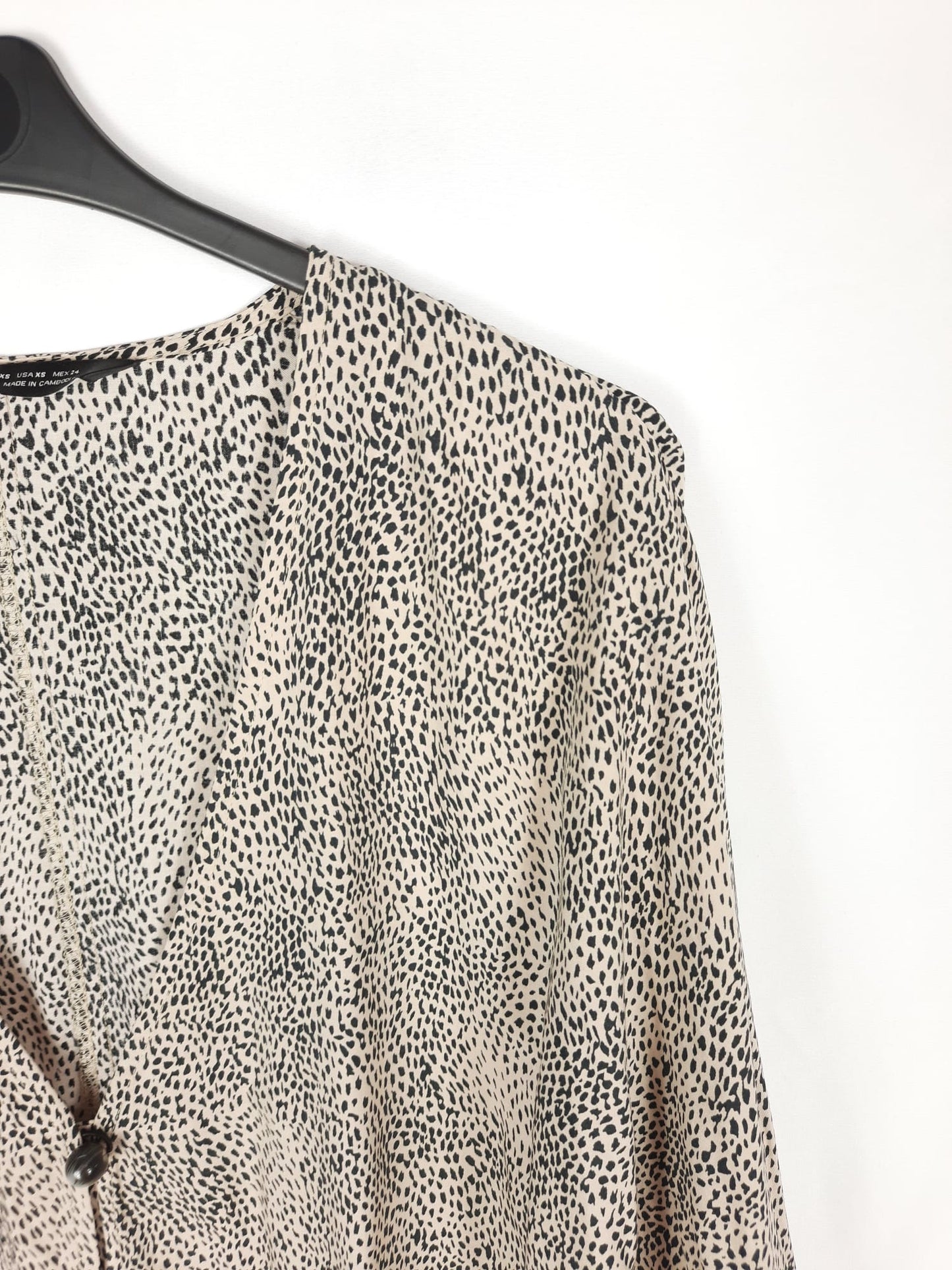 ZARA. Animal print top T.xs